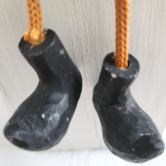 Pumpkin Head Scarecrow Figurine Shelf Sitter Resin Halloween Decor Dangle Legs - Picture 7 of 12